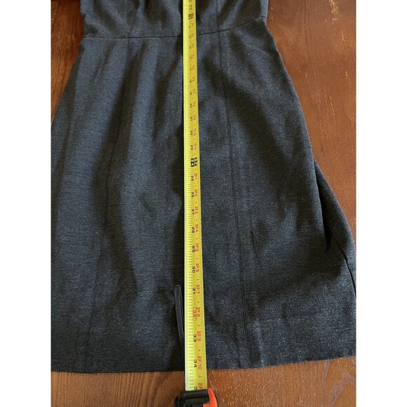 J Crew Structured Knit Sheath Dress Exposed Zipper Womens 0 Black Long Sleeve - Picture 7 of 8
